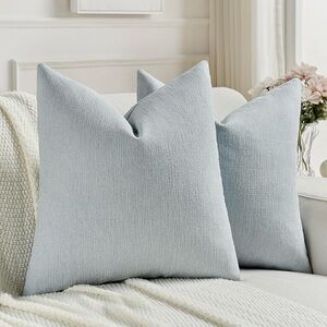 One 24x24 Soft Blue Pillow Cover New